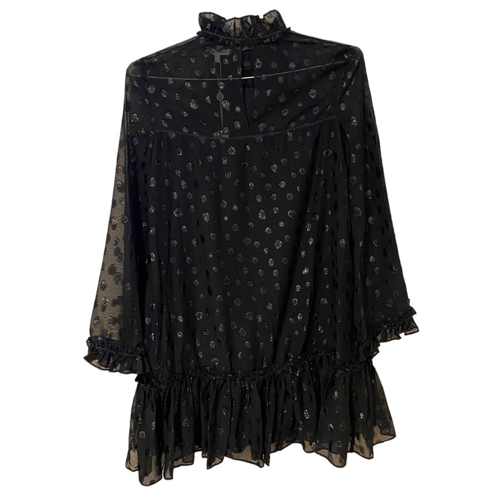 NWT Max Studio | Long Sleeve Short Georgette Dress - Picture 2 of 7